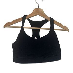 Lululemon Black Racerback Sports Bra Size 6 Lightweight Comfortable Stretch Acti